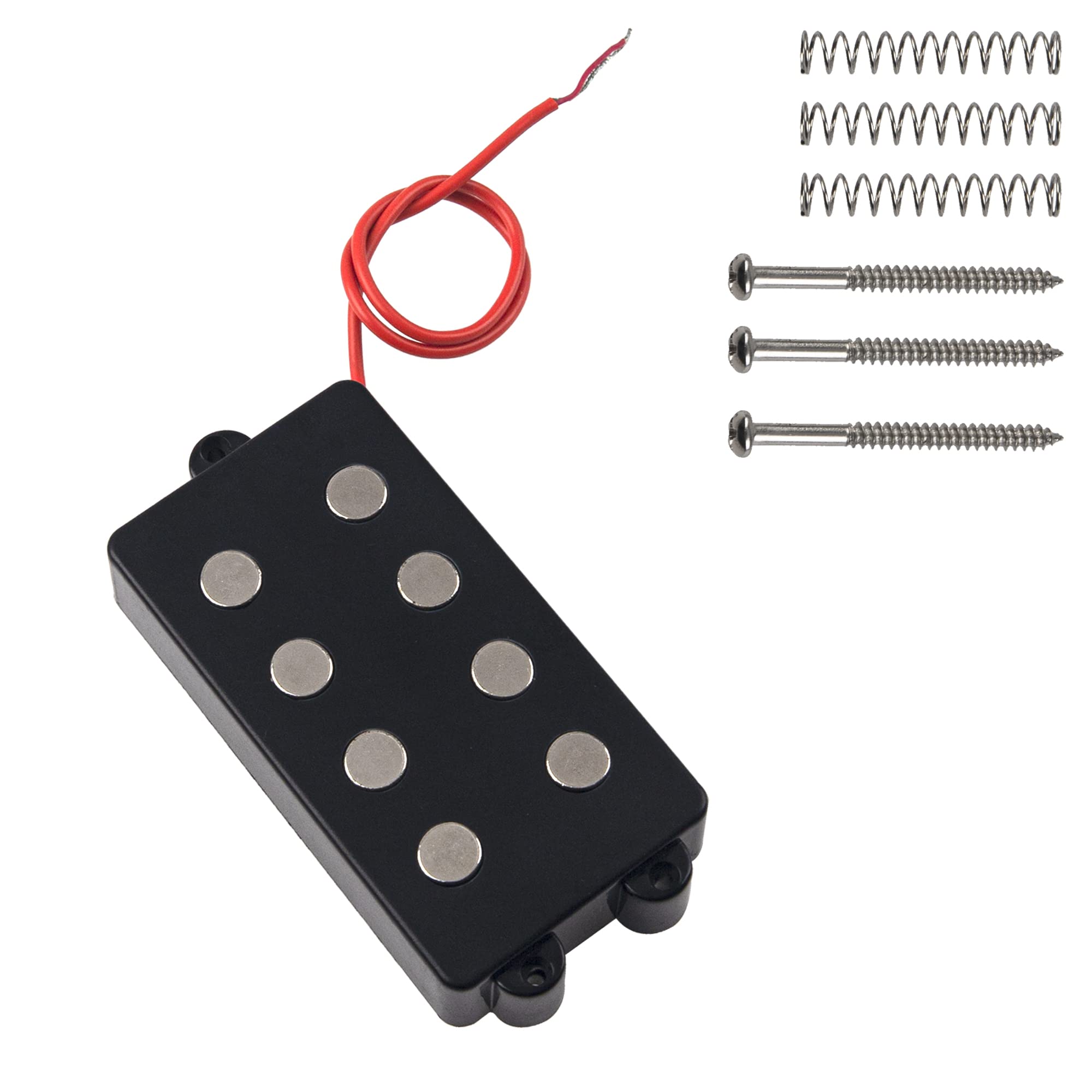 1Pcs Yootones Noiseless Good Balance 4 String Bass Guitar Pickup Compatible with Bass Guitar(Black)